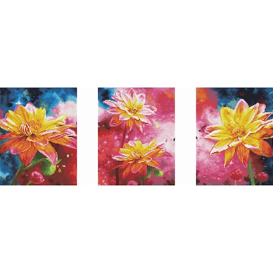 Diamond Art&#xAE; Yellow Flowers Triptych Kit